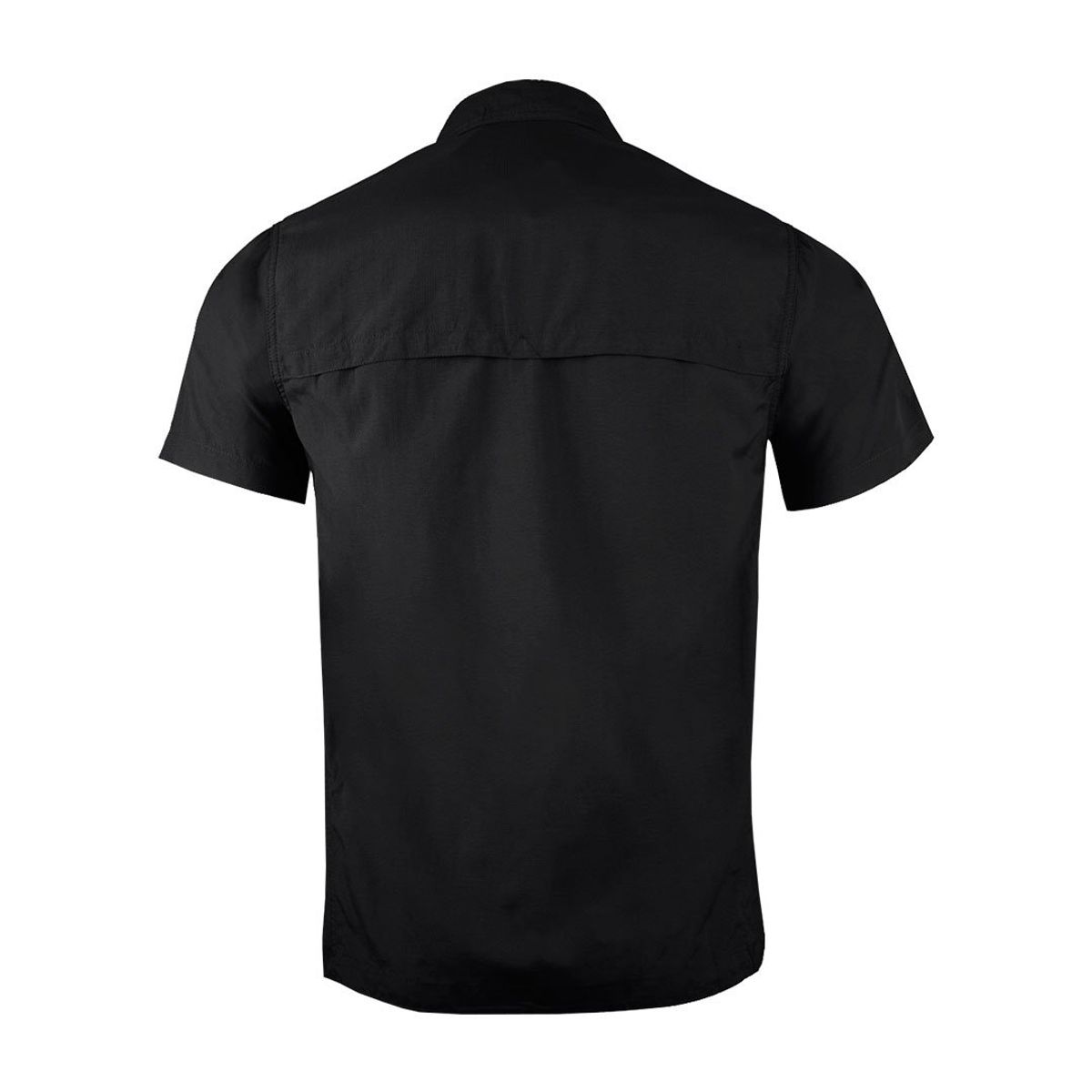 ANDESLAND OUTDOOR APPAREL - Camisa Trekking Ripstop Manga Corta UPF50 Fénec Negra Hombre.-