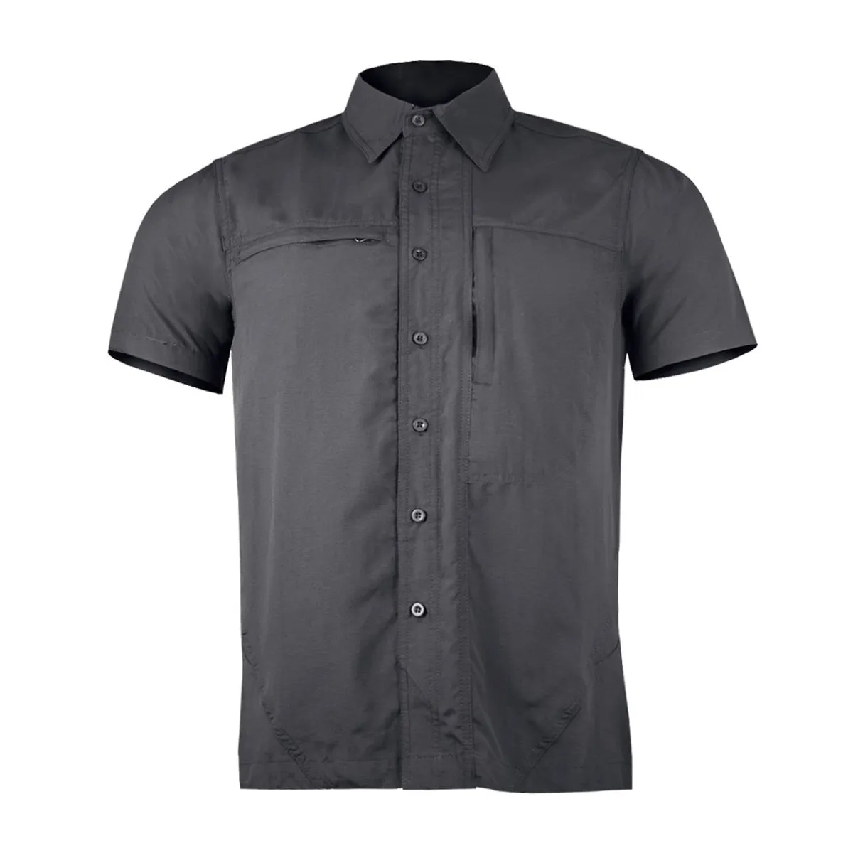 ANDESLAND OUTDOOR APPAREL - Camisa Trekking Ripstop Manga Corta UPF50 Fénec Grafito Hombre