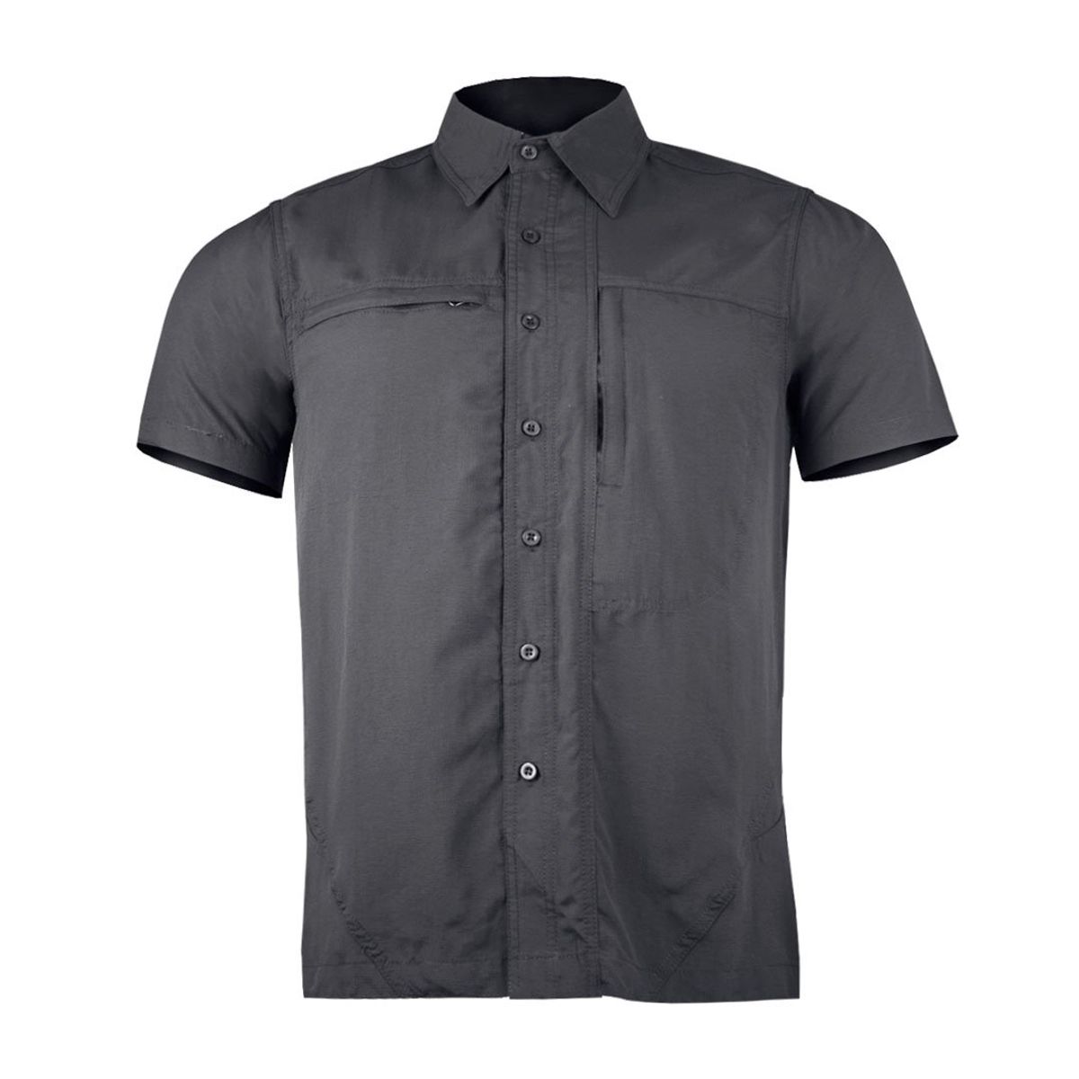 ANDESLAND OUTDOOR APPAREL - Camisa Trekking Ripstop Manga Corta UPF50 Fénec Grafito Hombre