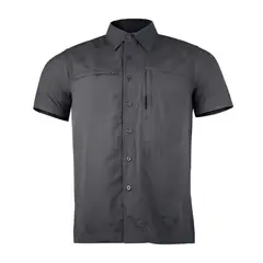 ANDESLAND OUTDOOR APPAREL - Camisa Trekking Ripstop Manga Corta UPF50 Fénec Grafito Hombre