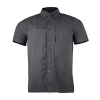 Camisa Trekking Ripstop Manga Corta UPF50 Fénec Grafito Hombre