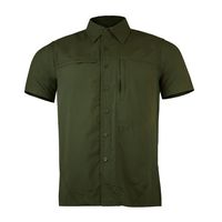 Camisa Trekking Ripstop Manga Corta UPF50 Fénec Verde Hombre