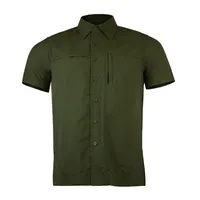 Camisa Trekking Ripstop Manga Corta UPF50 Fénec Verde Hombre