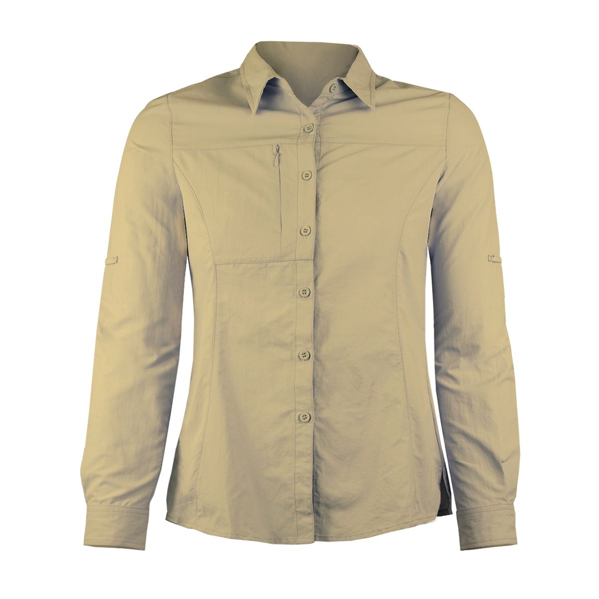 ANDESLAND OUTDOOR APPAREL - Blusa Trekking Ripstop Manga Larga UPF50 Fénec Beige Mujer