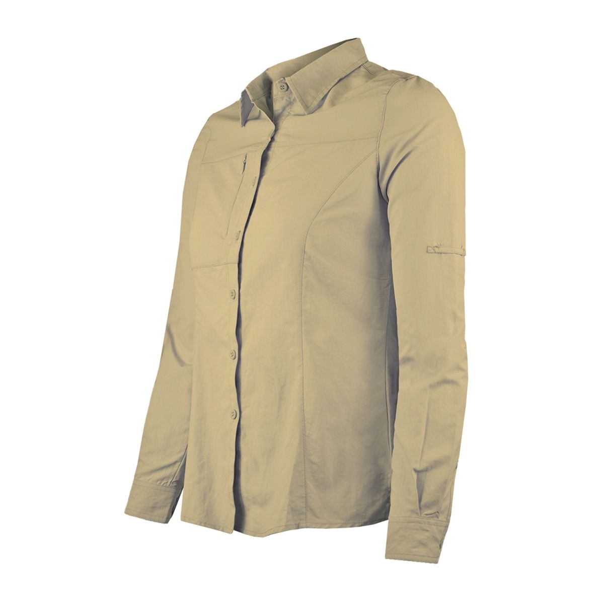 ANDESLAND OUTDOOR APPAREL - Blusa Trekking Ripstop Manga Larga UPF50 Fénec Beige Mujer