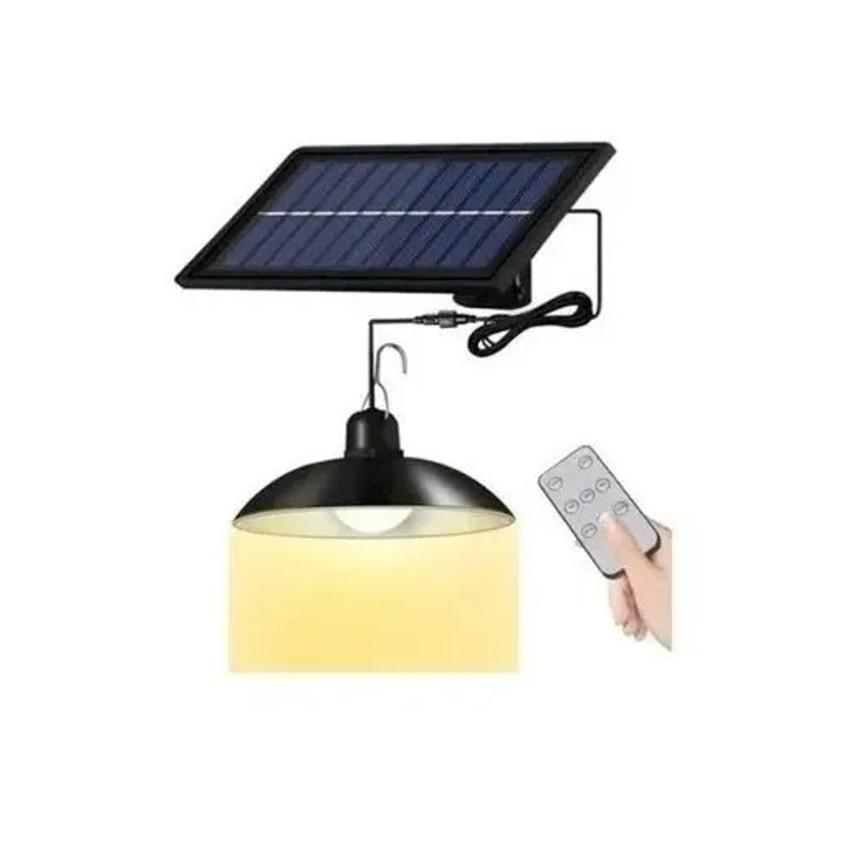 GENERICO - Lampara Solar Colgante 120w Plafon  Panel Solar  Control
