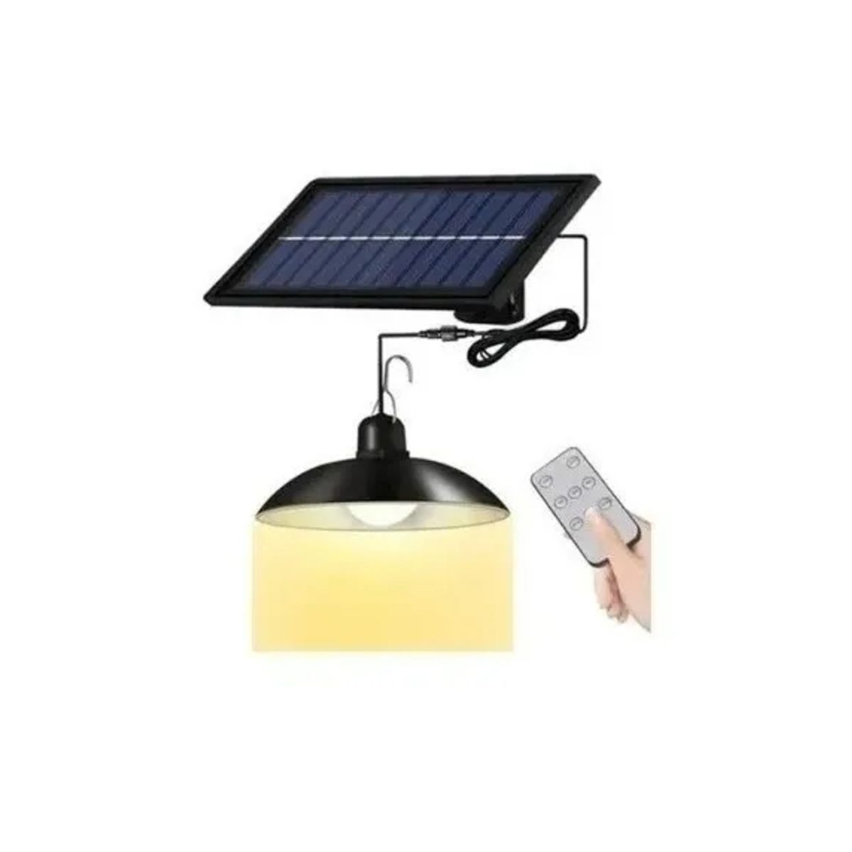 GENERICO - Lampara Solar Colgante 120w Plafon  Panel Solar  Control