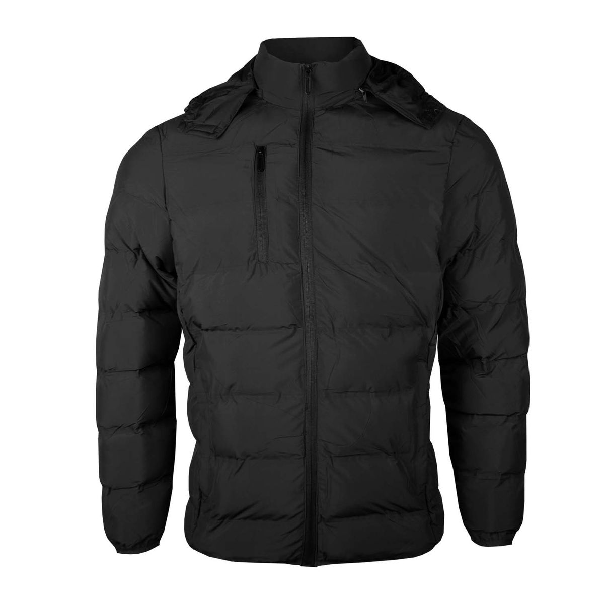 ANDESLAND OUTDOOR APPAREL - Parka Térmica Sintética Gorro Desmontable Ártica Negra Hombre.