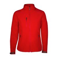 Chaqueta Softshell Chilote Clasic Roja Mujer.-