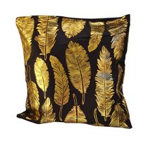 Funda Para Cojin Nordicas - Negra - Hojas 40