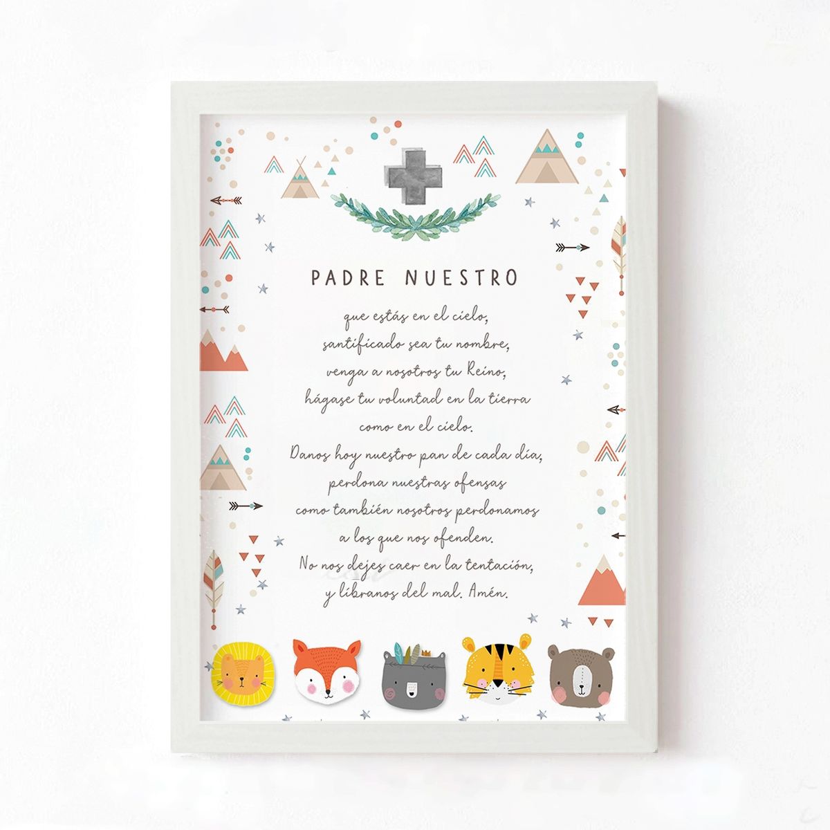 DECORACION PAJARITO - Cuadro decorativo regalo religioso Padre Nuestro