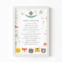 DECORACION PAJARITO - Cuadro decorativo regalo religioso Padre Nuestro