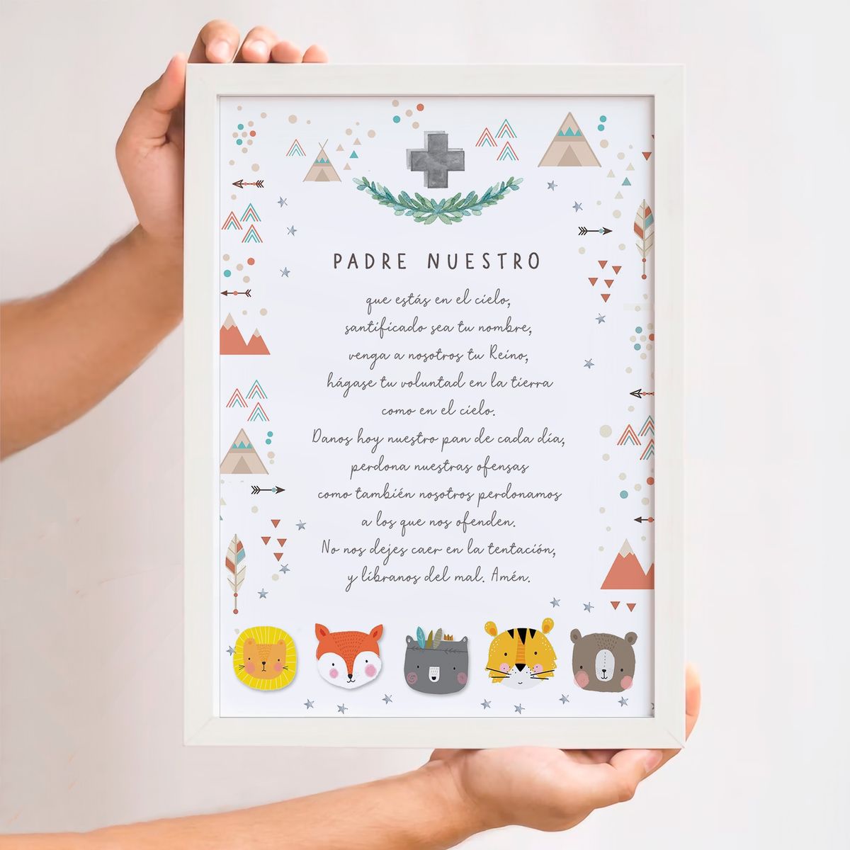 DECORACION PAJARITO - Cuadro decorativo regalo religioso Padre Nuestro