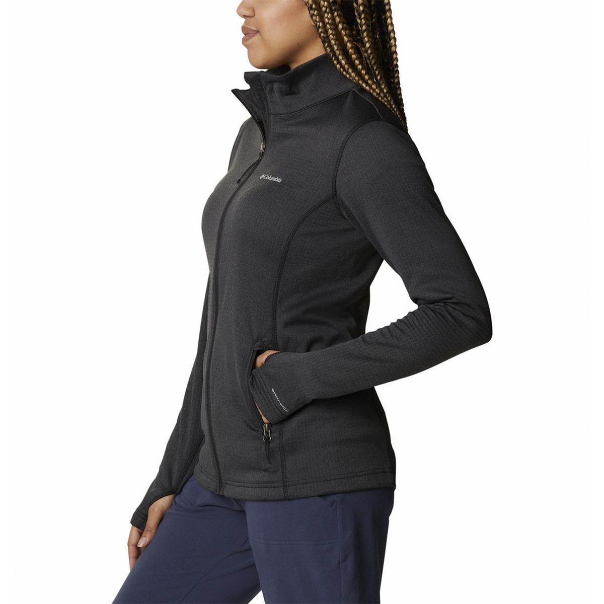 COLUMBIA - Polar Mujer Park View Grid Full Zip Negro COLUMBIA