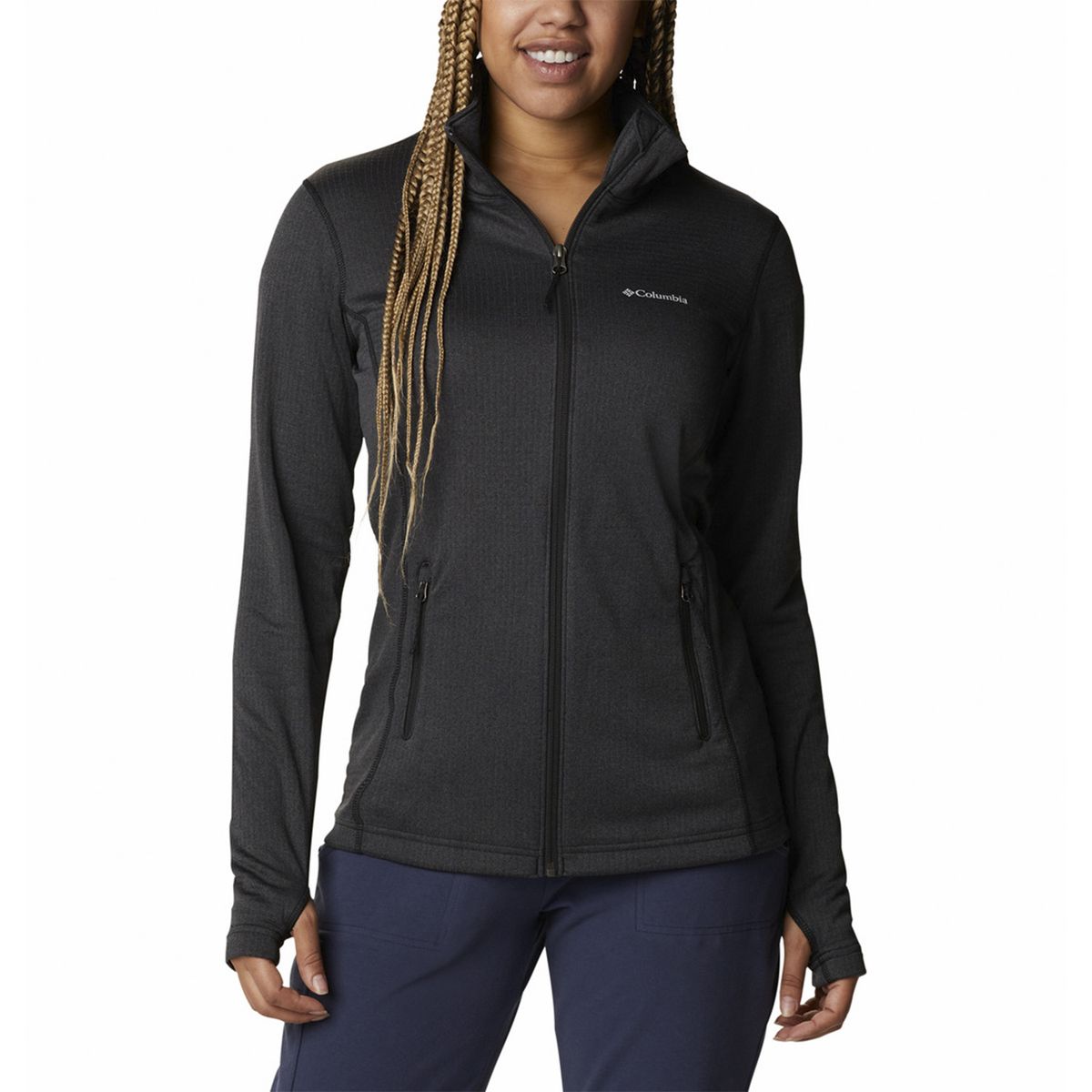 COLUMBIA - Polar Mujer Park View Grid Full Zip Negro COLUMBIA
