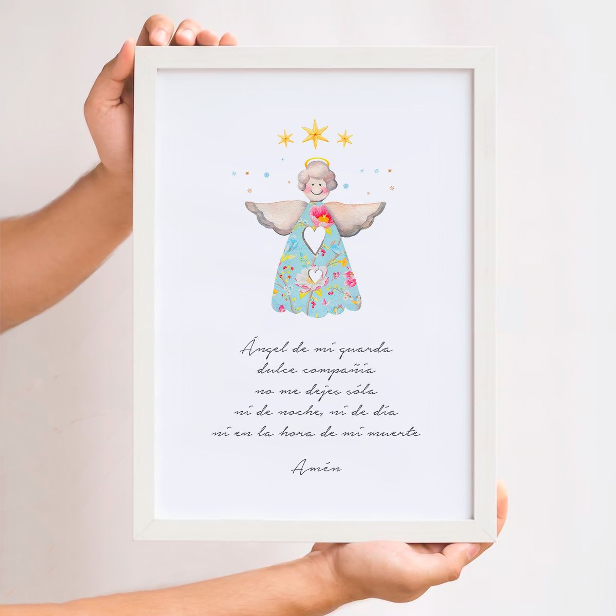 Cuadro decorativo regalo oración Ángel de la Guarda, marca DECORACION PAJARITO - Foto 2