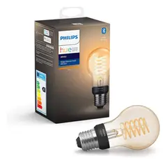 PHILIPS HUE - Ampolleta A60 Filamento Vintage Luz Ambar Zigbee BT E27 7W