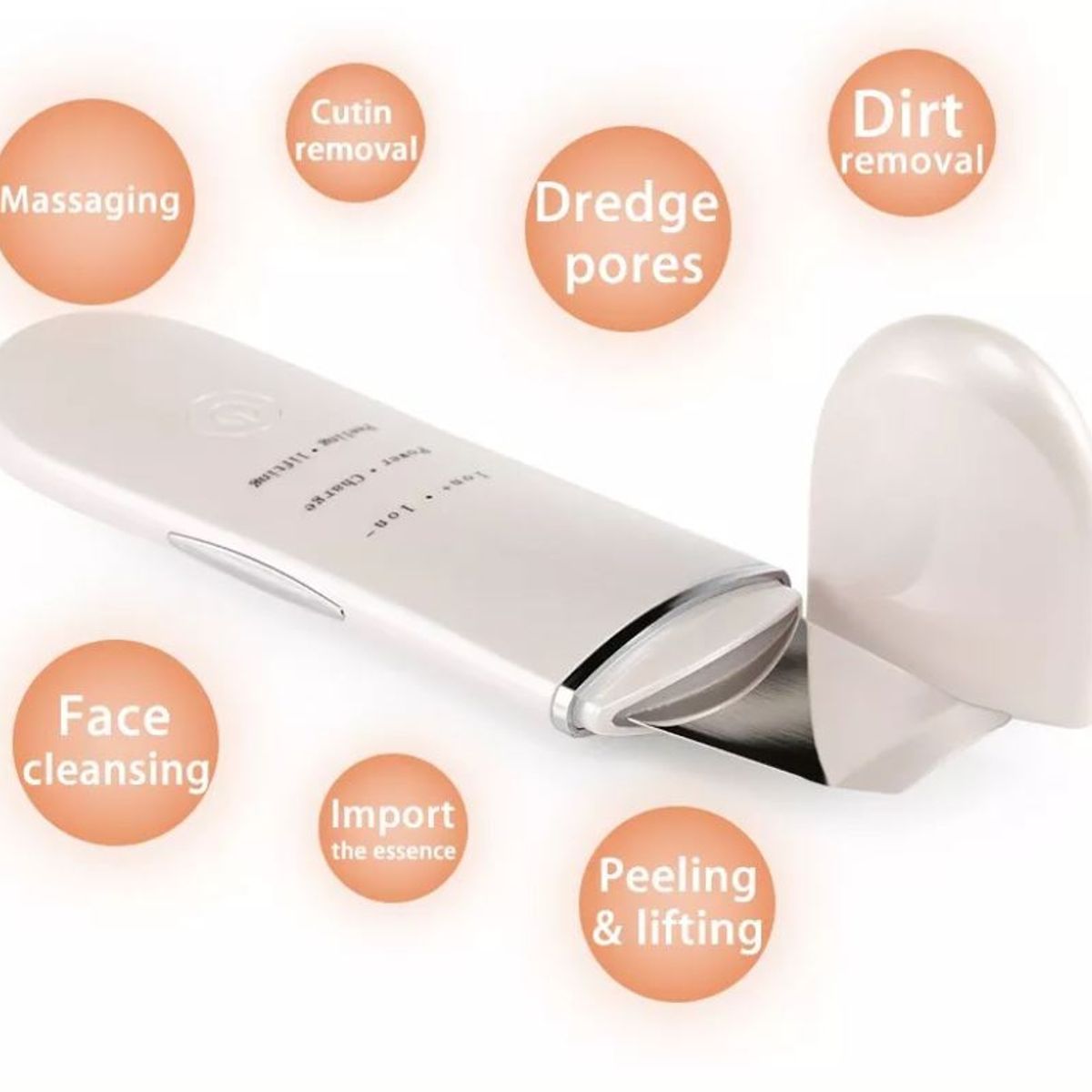 GENERICO - Limpiador Ultrasonido Facial Digital Peeling Lifting Silicon
