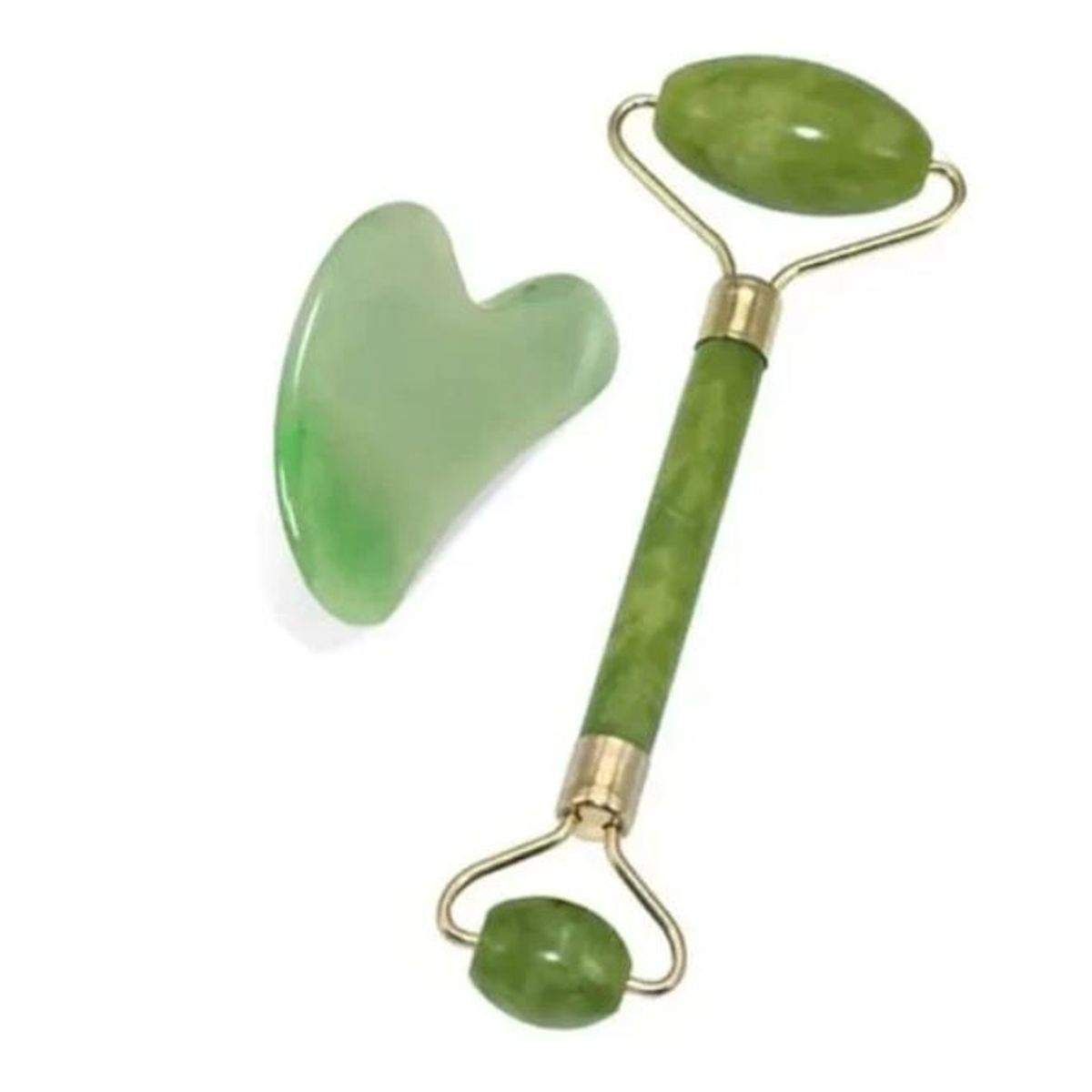 GENERICO - Rodillo Piedra Jade Masajeador Linfático Rejuvenecimiento