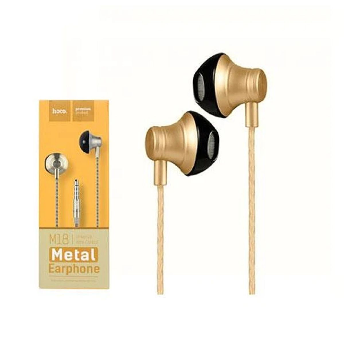 HOCO - AUDIFONO HOCO M18 METAL GOLD