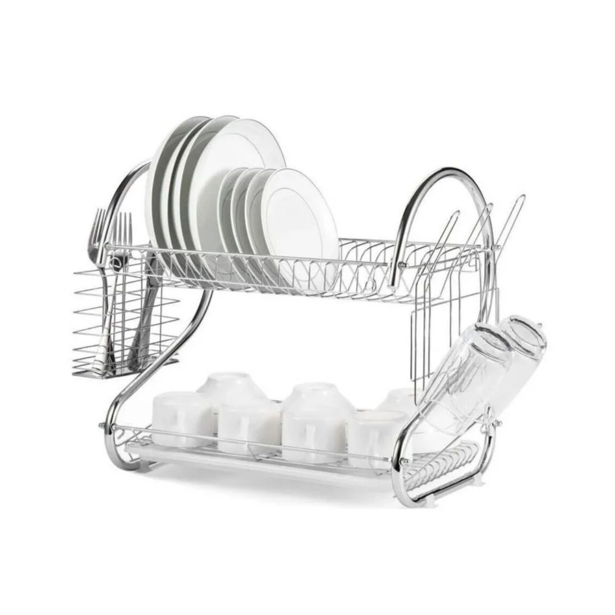 GENERICO - Secador De Loza Platos Inoxidable Grande