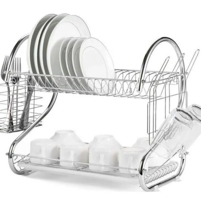 GENERICO - Secador De Loza Platos Inoxidable Grande