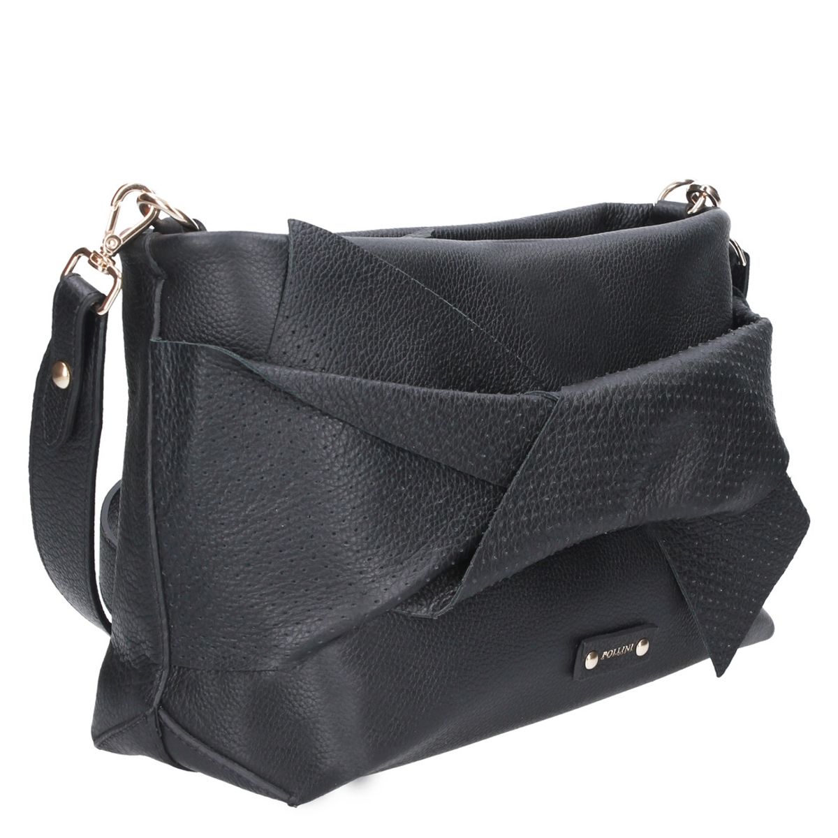 POLLINI - Cartera Cuero Negro Pollini