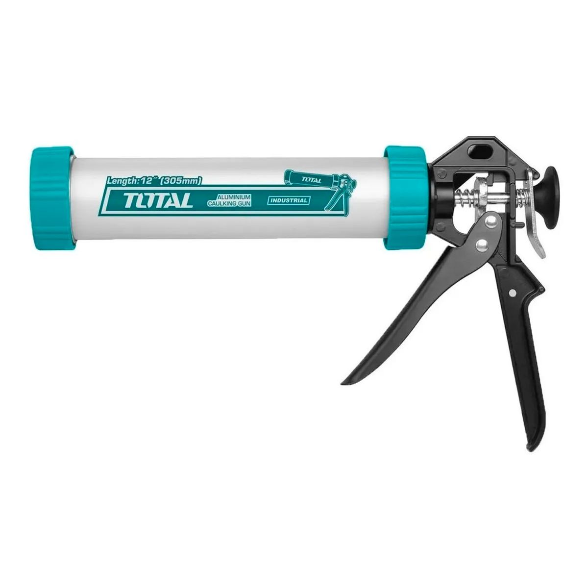 TOTAL TOOLS - Pistola Calafatera Aluminio Para Pate Silicona 12 PuLG