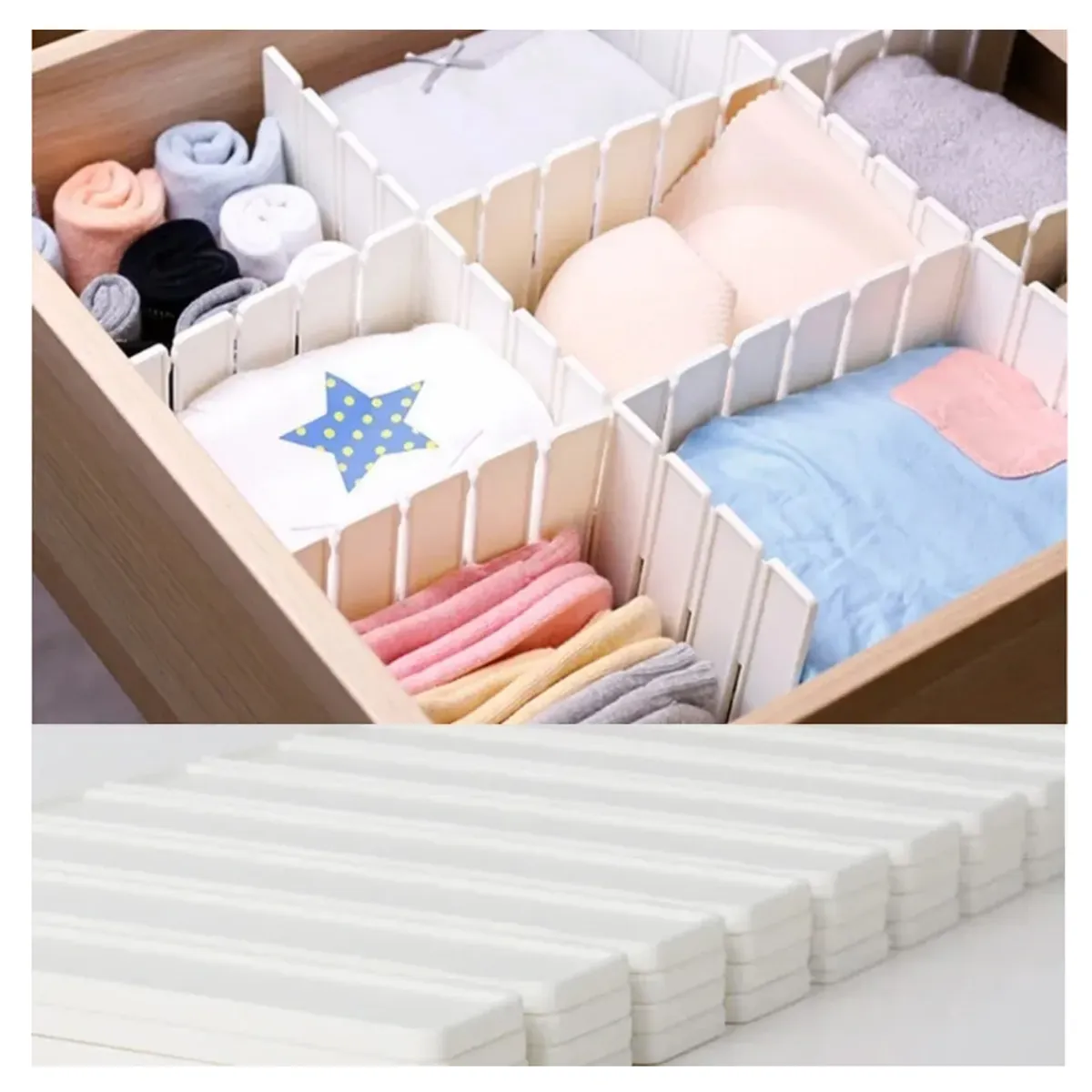 GENERICO - Set 3 Separadores De Cajón Organizador Closet 435x5cm