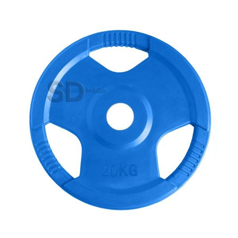 SDFIT - Disco Engomado 3 Agarres Olimpico 20 kg