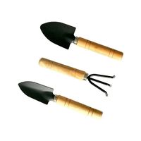 Set Mini Herramientas Jardinería Madera