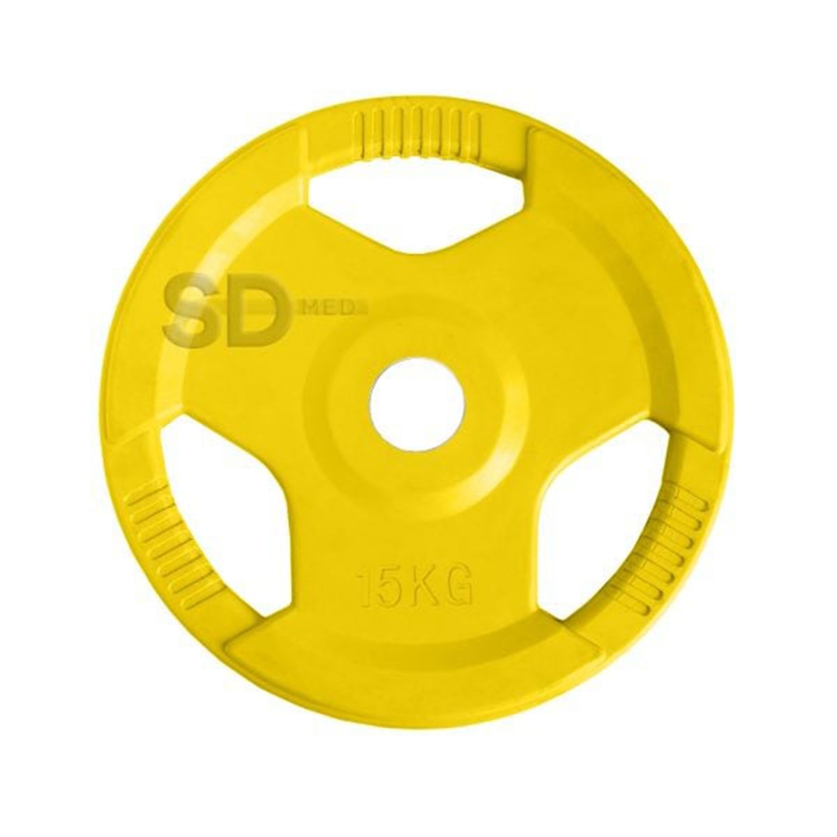 SDFIT - Disco Engomado 3 Agarres Olimpico 15 kg