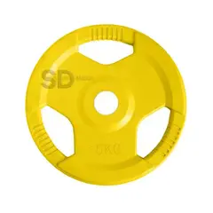 SDFIT - Disco Engomado 3 Agarres Olimpico 15 kg