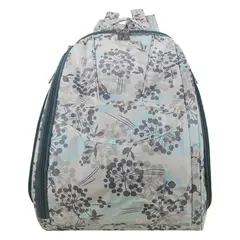 MOMMORE - Mochila Maternal Pañalera 40x30cm - Flores Blanco