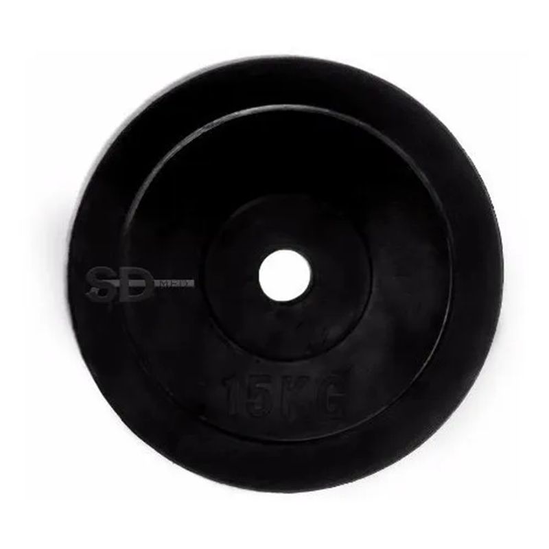 SDFIT - Disco Engomado 15 KG para Barra Pre Olímpica Eco Rubber