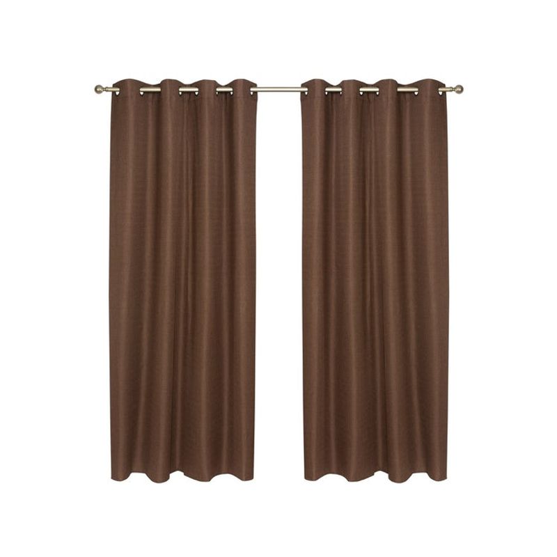 GENERICO - Set de Cortinas Blackout 2 Paños Color Café