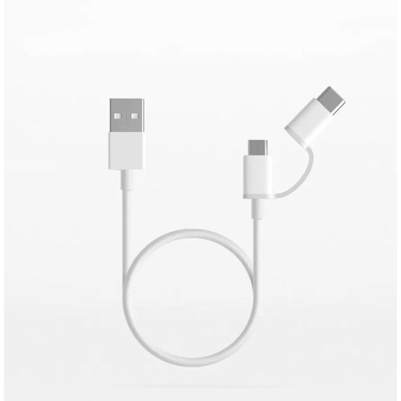 XIAOMI - Xiaomi Mi Cable Usb 2-en-1 micro Usb tipo C 100cm