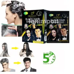 GENERICO - Shampoo Cubre Canas Negro Black Hair 10 Unid