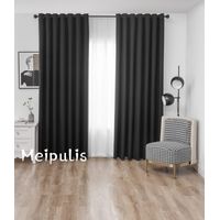 Set de Cortinas Blackout 2 Paños Color Negro