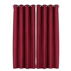 GENERICO - Set de Cortinas Blackout 2 Paños Color Burdeo