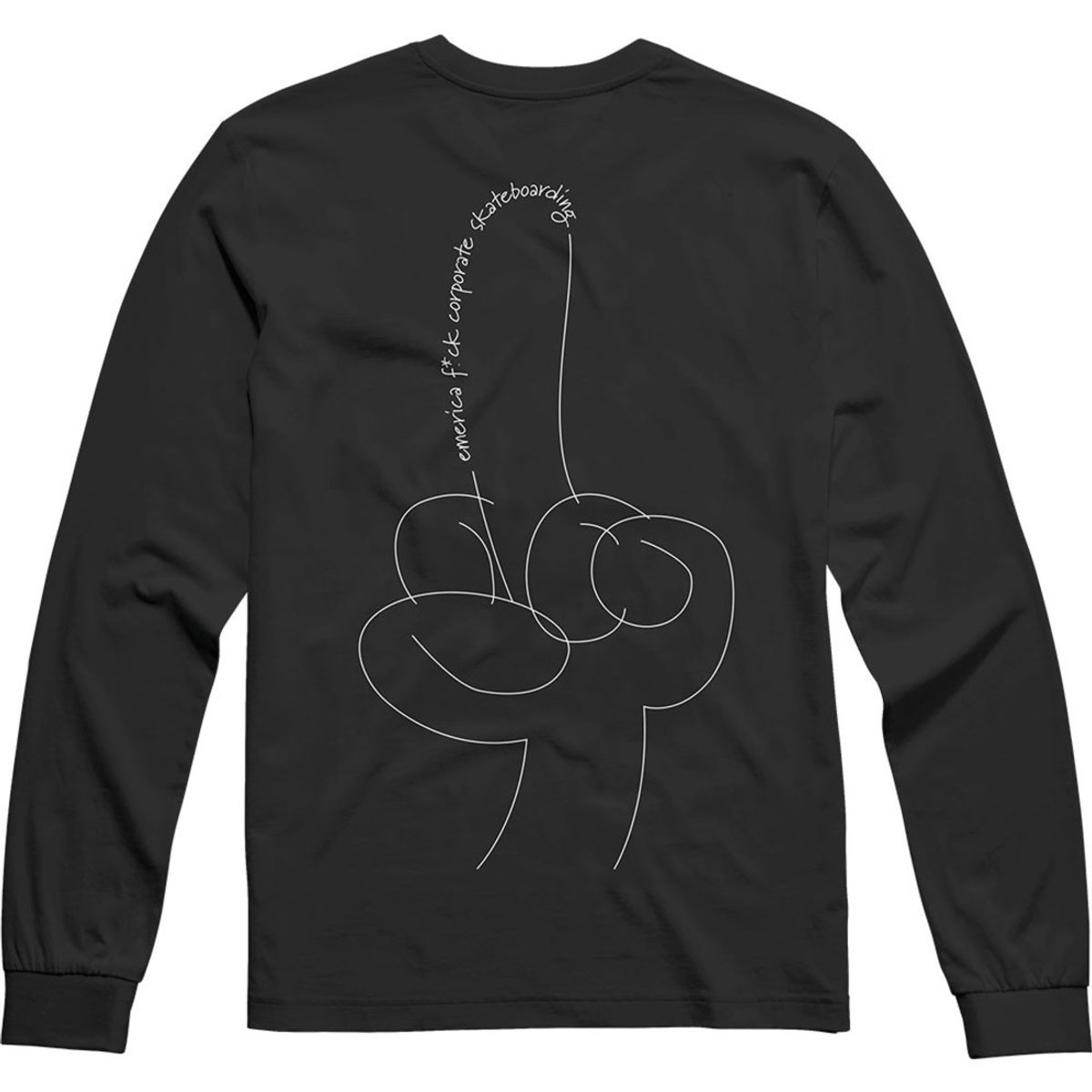 EMERICA - Polera Manga Larga EFF Corporate Tee Black EMERICA