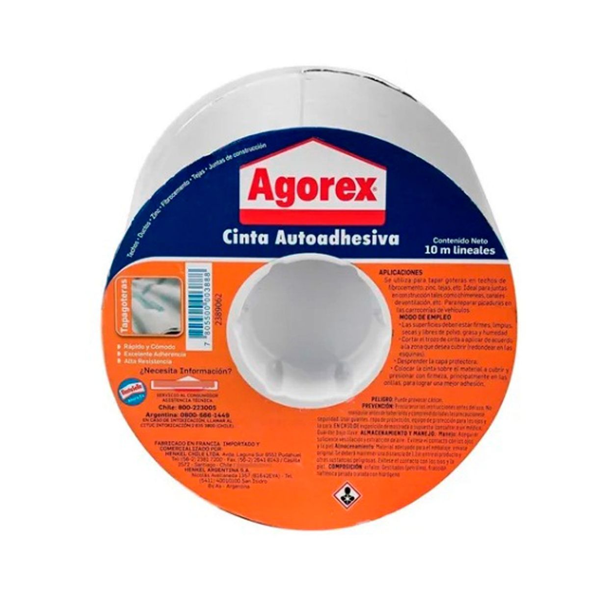 HENKEL - Cinta Tapagoteras Sellantes Profesionales Agorex 10 Mt