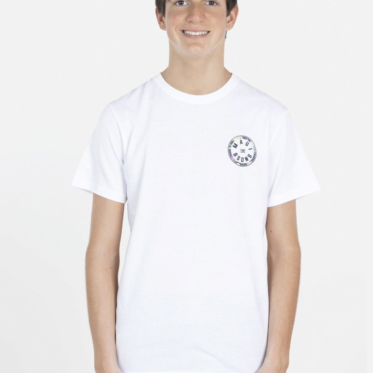 MAUI AND SONS - Polera HAWAIIAN SHIELD Juvenil Blanco Maui and Sons