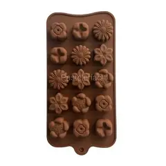 GENERICO - Moldes De Chocolate Moldes Chocolate Silicona 5 Flores N1