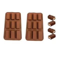 GENERICO - 2 Moldes Silicona Chocolate Molde De Silicona Barra Cereal