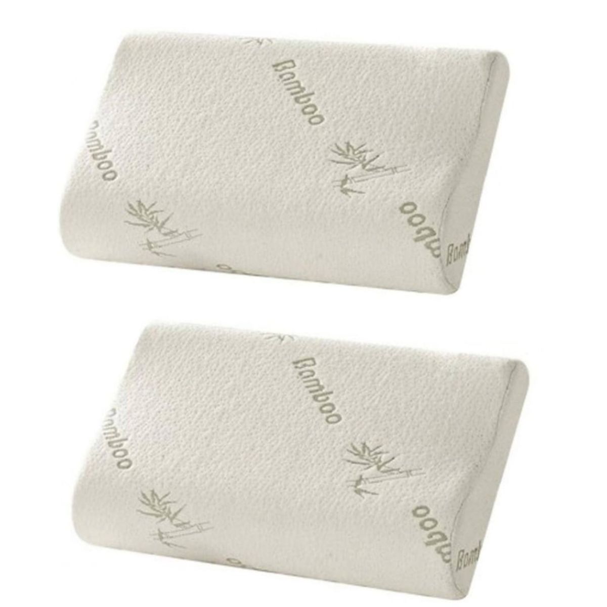 BAMBU - Almohadas Viscoelásticas Funda Bambu Con Memoria Foam 2 pack 30x50