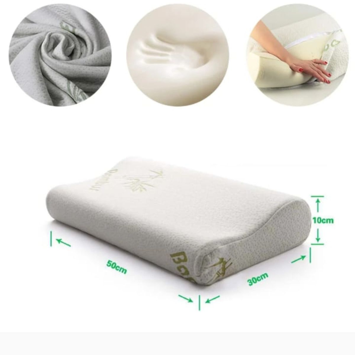 BAMBU - Almohadas Viscoelásticas Funda Bambu Con Memoria Foam 2 pack 30x50