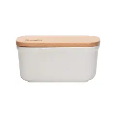 SIMPLIT - Mantequillero de Cerámica Tapa Bamboo 300 ml