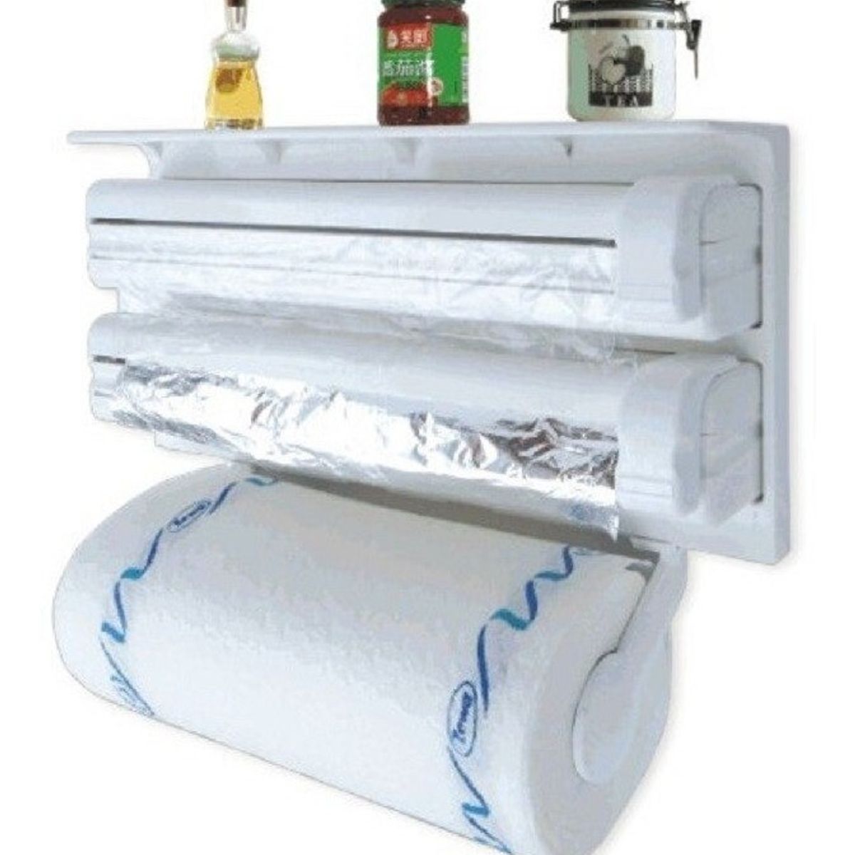 GENERICO - Dispensador Triple De Soporte De Papel Alusa Aluminio Nova