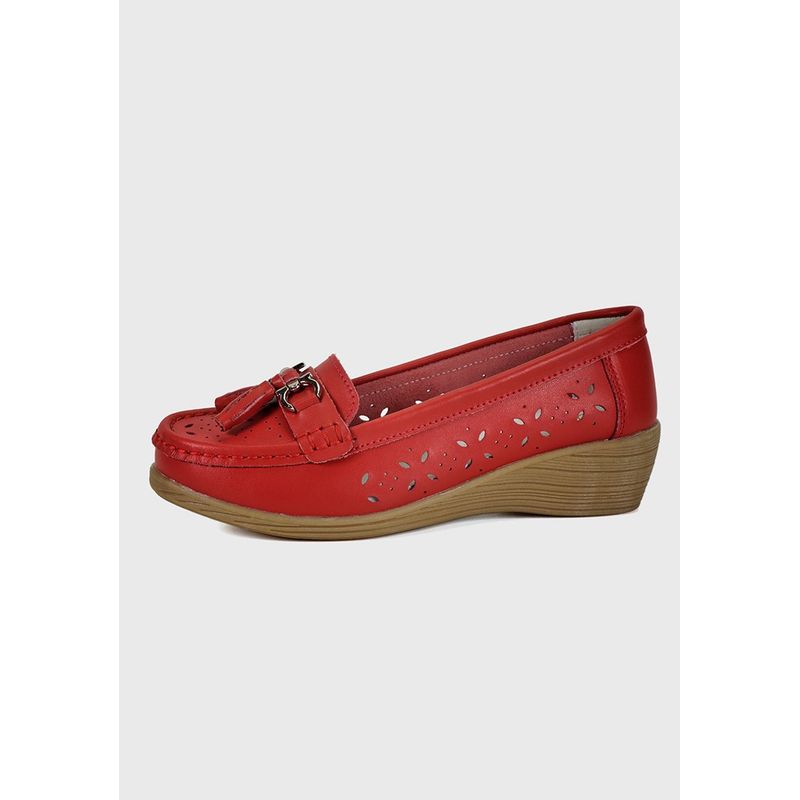 DEGAS - Mocasín Cuero Renata Rojo DEGAS